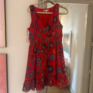 Rebecca Minkoff Red Dress with Blue Accents